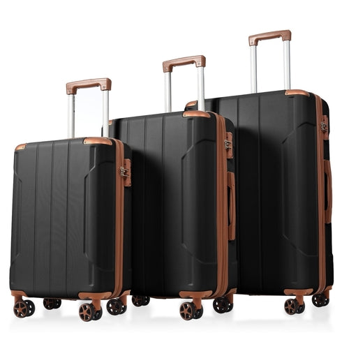 Luggage Sets 3 Piece, Expandable Hard shell ABS Suitcases with Double