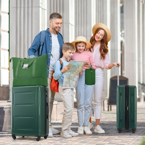 2 Piece Luggage Set with Bags Expanable Spinner Wheels ABS Lightweight