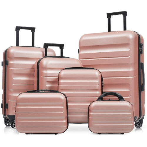 6-Piece ABS Hardshell Luggage Set - Lightweight & Durable Suitcases