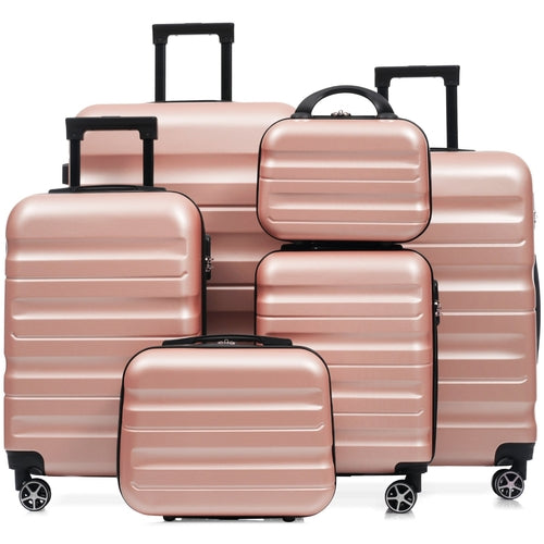 6-Piece ABS Hardshell Luggage Set - Lightweight & Durable Suitcases