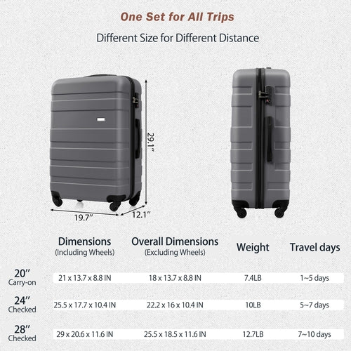 Luggage Sets New Model ABS Hardshell 3pcs Clearance Luggage Hardside