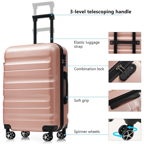 6-Piece ABS Hardshell Luggage Set - Lightweight & Durable Suitcases