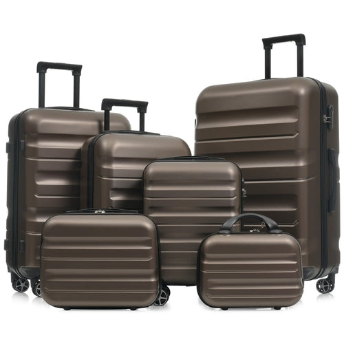 6-Piece ABS Hardshell Luggage Set - Lightweight & Durable Suitcases