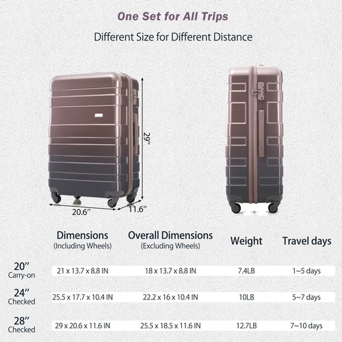Luggage Sets New Model ABS Hardshell 3pcs Clearance Luggage Hardside