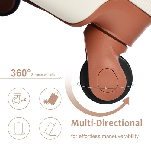 20 Inch Carry On Luggage Set 3 Piece with Spinner Wheels, Lightweight