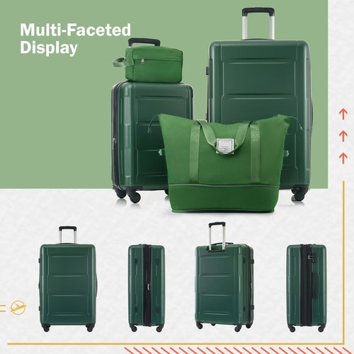 2 Piece Luggage Set with Bags Expanable Spinner Wheels ABS Lightweight