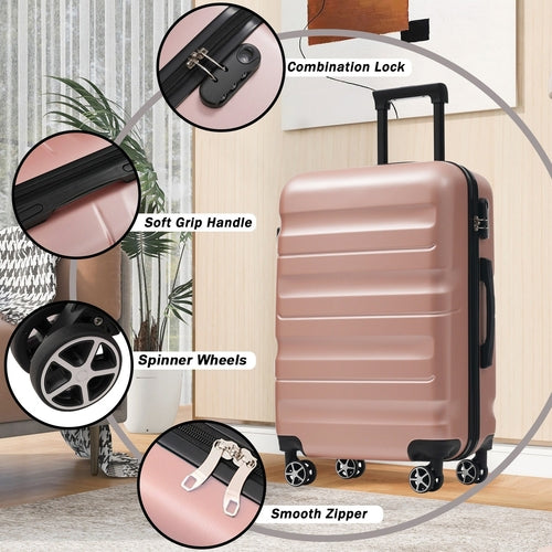 6-Piece ABS Hardshell Luggage Set - Lightweight & Durable Suitcases