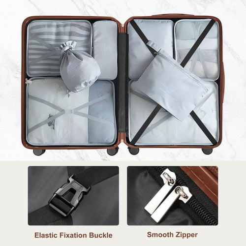 Premium ABS Travel Luggage Set , 3-Piece TSA Lock Suitcase Ensemble